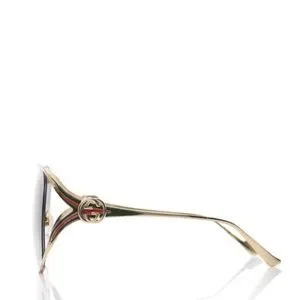 New - GUCCI OVAL SUNGLASSES GG0225S 001 GOLD 63MM 0225 Gucci | Accessories | New Gucci Oval Sunglasses Gg225s 00  main image 2